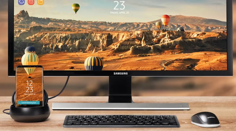 Samsung telefon DEX állomáson monitorral