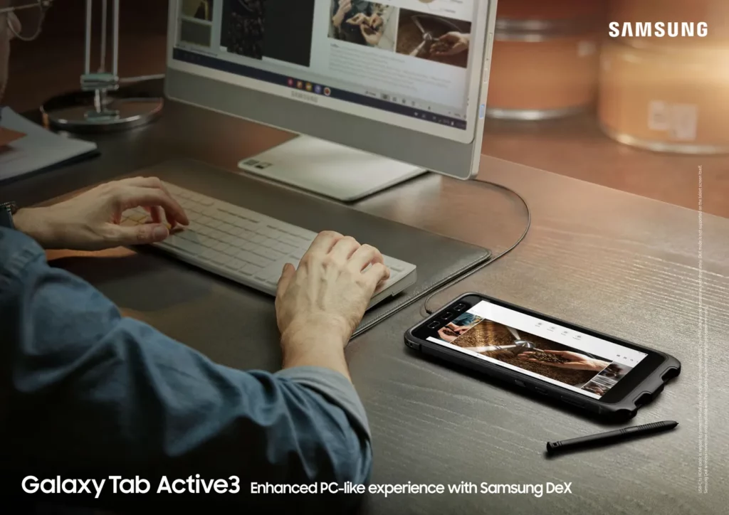 Samsung tablet DEX módban monitorra kapcsolva