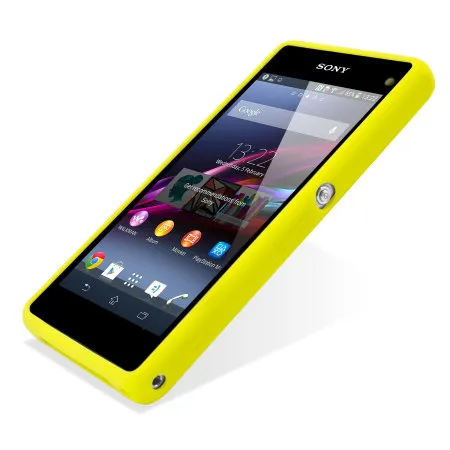 Sony Xperia Z1 Compact sárga szilikon tokban